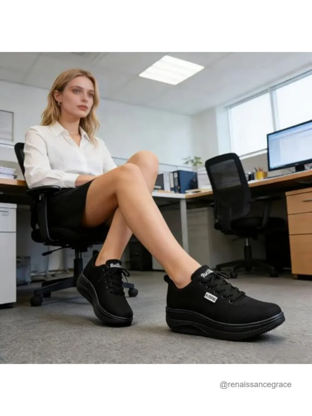 Women's Platform Sneakers Slip Resistant 2 Inch Wedge Comfortable Walking Shoes